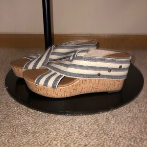 cork slip on wedge